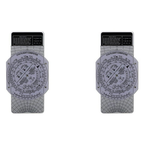 2X E6B Flight Computer Aviation Plotter Circular Slide Rule Used in Aviation Flight Training Pilot Training, Internships