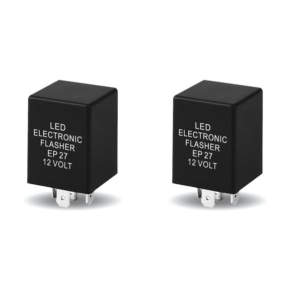 2X EP27 LED Flasher Relay, 5 Pin Flasher Relay for LED Turn Signal,Electronic Flasher Indicator
