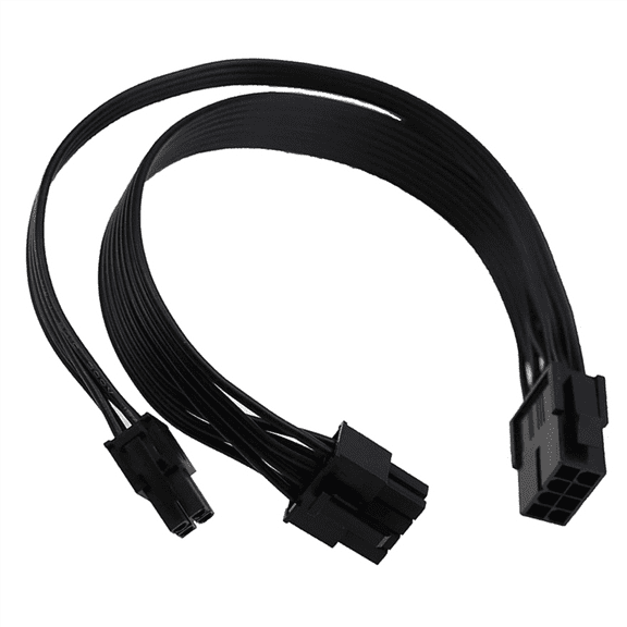 2X EPS12V CPU 8 Pin Female to CPU ATX 8 Pin and ATX 4 Pin Male Power Supply Extension Cable,2 x EPS12V CPU 8 Pin Female to CPU ATX 8 Pin and ATX 4 Pin Male Power Supply Extension Cable,Black