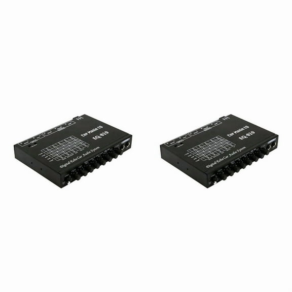 2X EQ-819 Car Equalizer Multifunctional Car Audio EQ Tuning Crossover Amplifier Parametric Equalizer Car Audio Equalizer