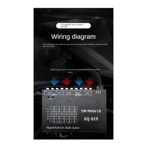 2X EQ-819 Car Equalizer Multifunctional Car Audio EQ Tuning Crossover Amplifier Parametric Equalizer Car Audio Equalizer