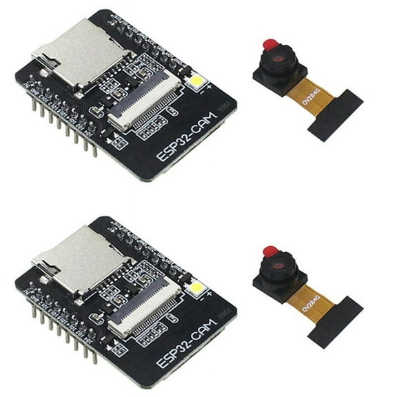 2X ESP32-CAM Development Board+OV2640 Camera Module Set 520KB+4M PSRAM 32Mbit WIFI+Bluetooth Ultra Low Powers IoT Module