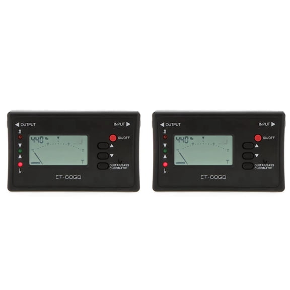 2X ET-68GB LED Digital Tuner Guitar Ukulele Violin Sound Instrument Accessories Guitars Chromatic Tuner