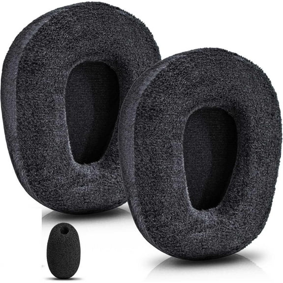 2X Earpads Cushion for BlueParrott  B450 XT / B550 XT Headset ear pads Soft Velour earmuffs with Microphone mesh