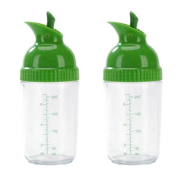 2X Easy Grips Salad Dressing Shaker Dispenser Leakproof Container Bottle Universal Sauces Mixer with Scales B