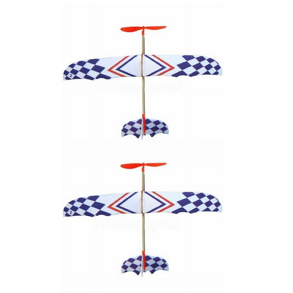2X Elastic Rubber Band Powered DIY Foam Plane Model Kit Aircraft Educational Toy