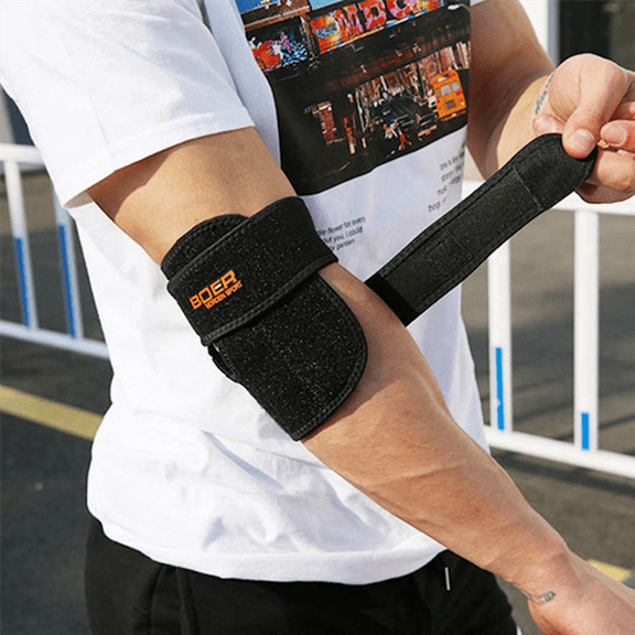 2X Elbow Brace Tennis Elbow Strap for Joint Arthritis Tendonitis Sports Injury Recovery Black