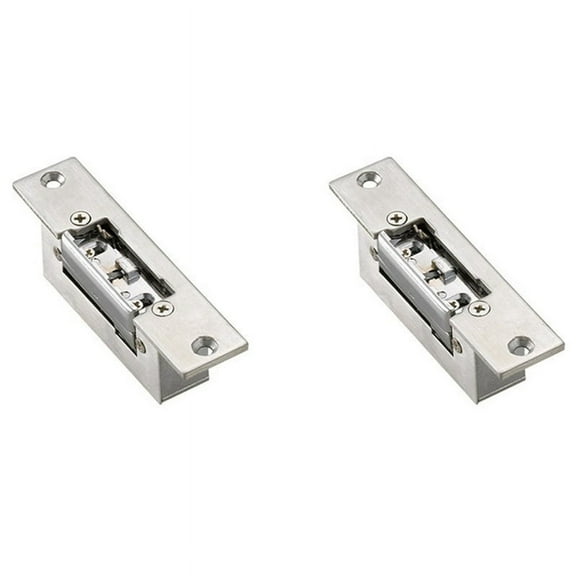 2X Electric Door Adjustable Lock-Tongue Secure Electric Strike Lock Double Unlock Mode NC/NO 12V Access Control System