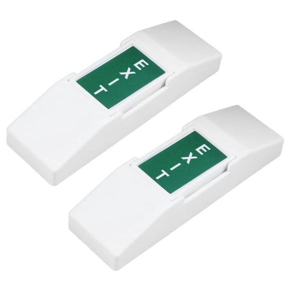 2X Electric Door Emergency Exit Closed Momentary Push Button Switch,2 x Electric Door Push Button Switch(4 Mounting Screws),White & Green