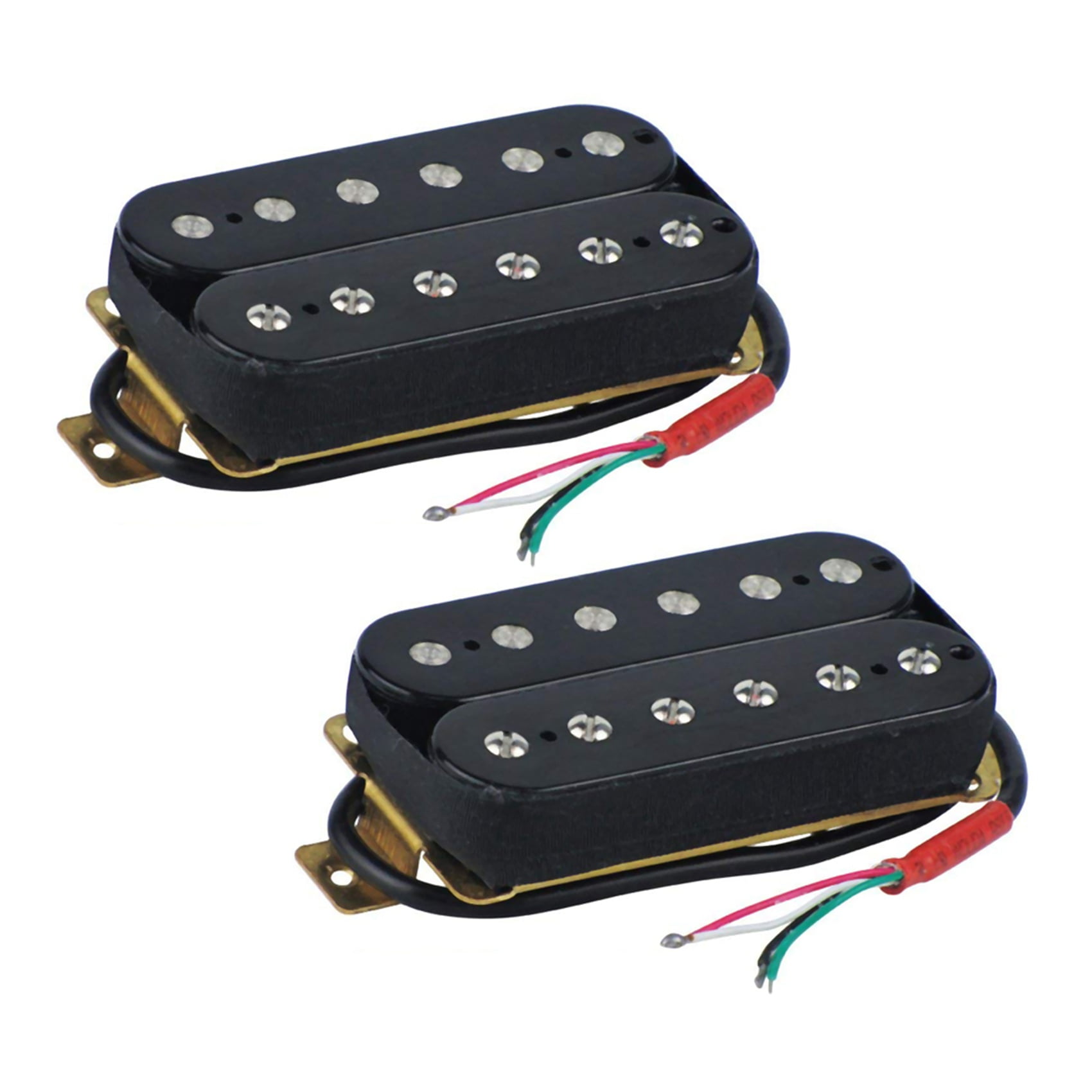 2X Electric Guitar Humbucker Pickups Bridge Alnico V Pickup Black