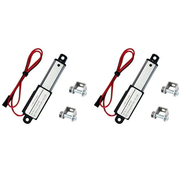2X Electric Mini Linear Actuator - 2Inch Stroke, 64N/14.4Lb, Speed 0.6Inch/S