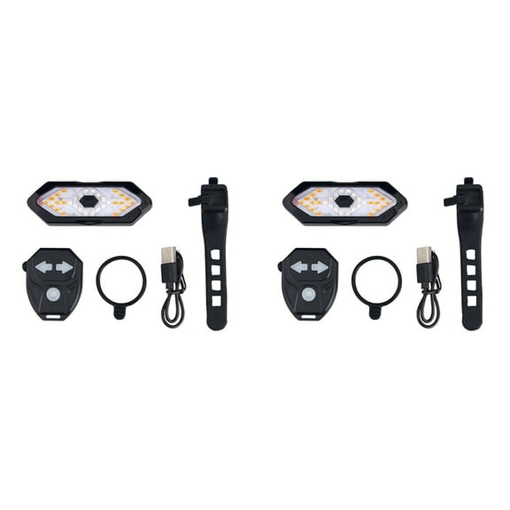 2X Electric Scooter Turn Signal, Remote Control Bike Blinker/Tail Light,Adjustable Directional Turn Signal Rechargeable