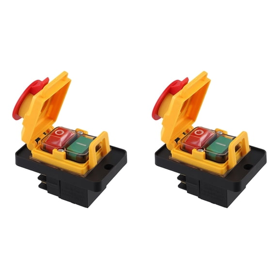 2X Electromagnetic Switch Magnetic Button Switch KJD12 16A 250V Power Tool Undervoltage Overload Protection Switch