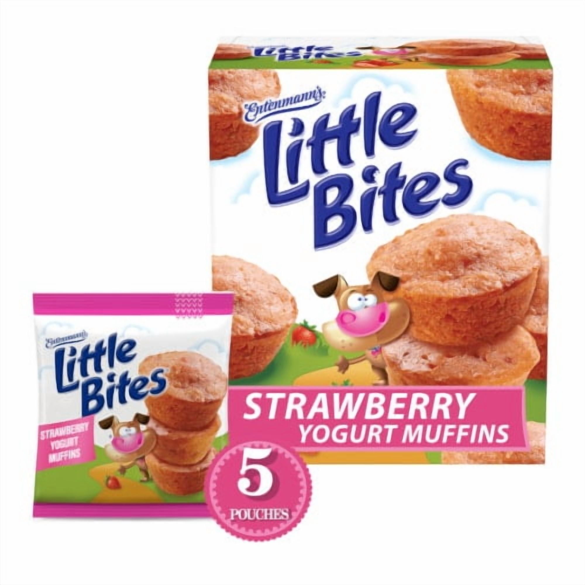 2X-Entenmann's Little Bites Strawberry Yogurt Muffins - 1.65 oz - 5 ct
