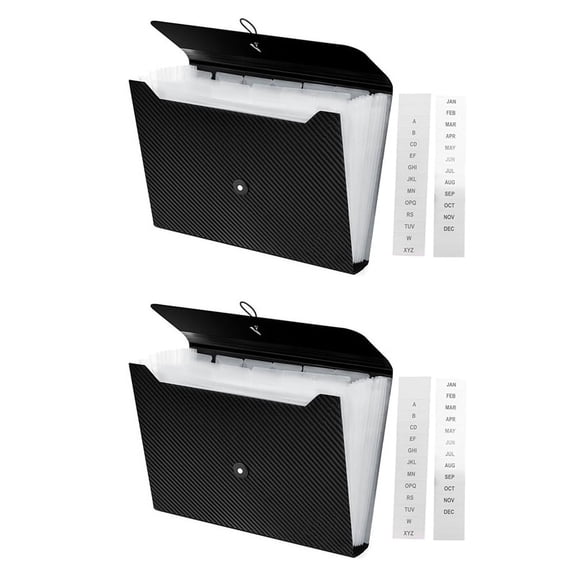 2X Expanding File Folder, 13 Pockets Accordion File Organizer, A4 Letter Size Paper Document Receipt Organizer