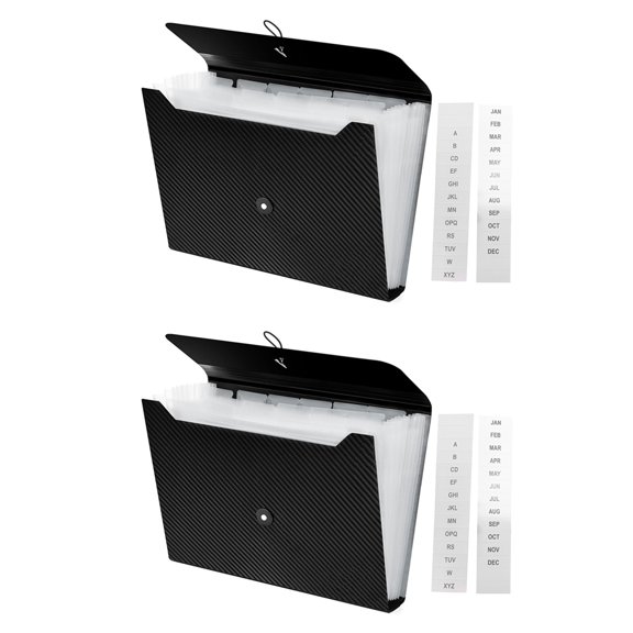 2X Expanding File Folder, 13 Pockets Accordion Organizer, A4 Letter Size Paper Document Receipt Organizer
