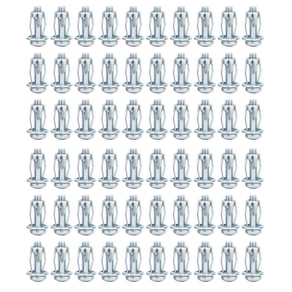 2X Expansion Screw Petal Nut, M4x20 Shape Metal Nut Jack Nuts for Hollow Wall Iron Plastic Thin C