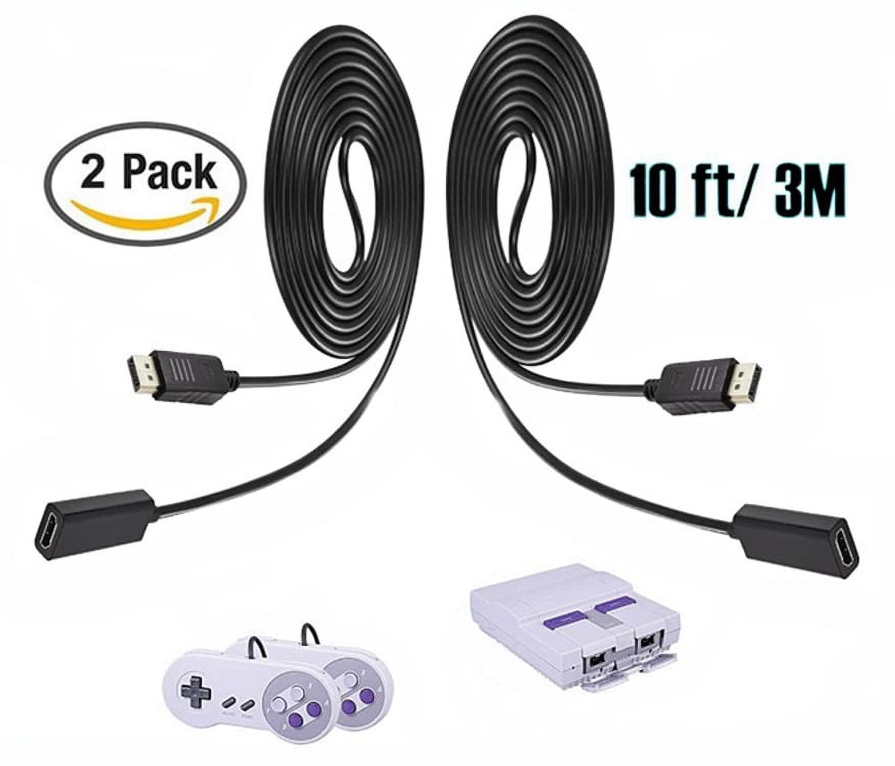 2X Extension Long Cables Power Cord For Controller Pad For Super
