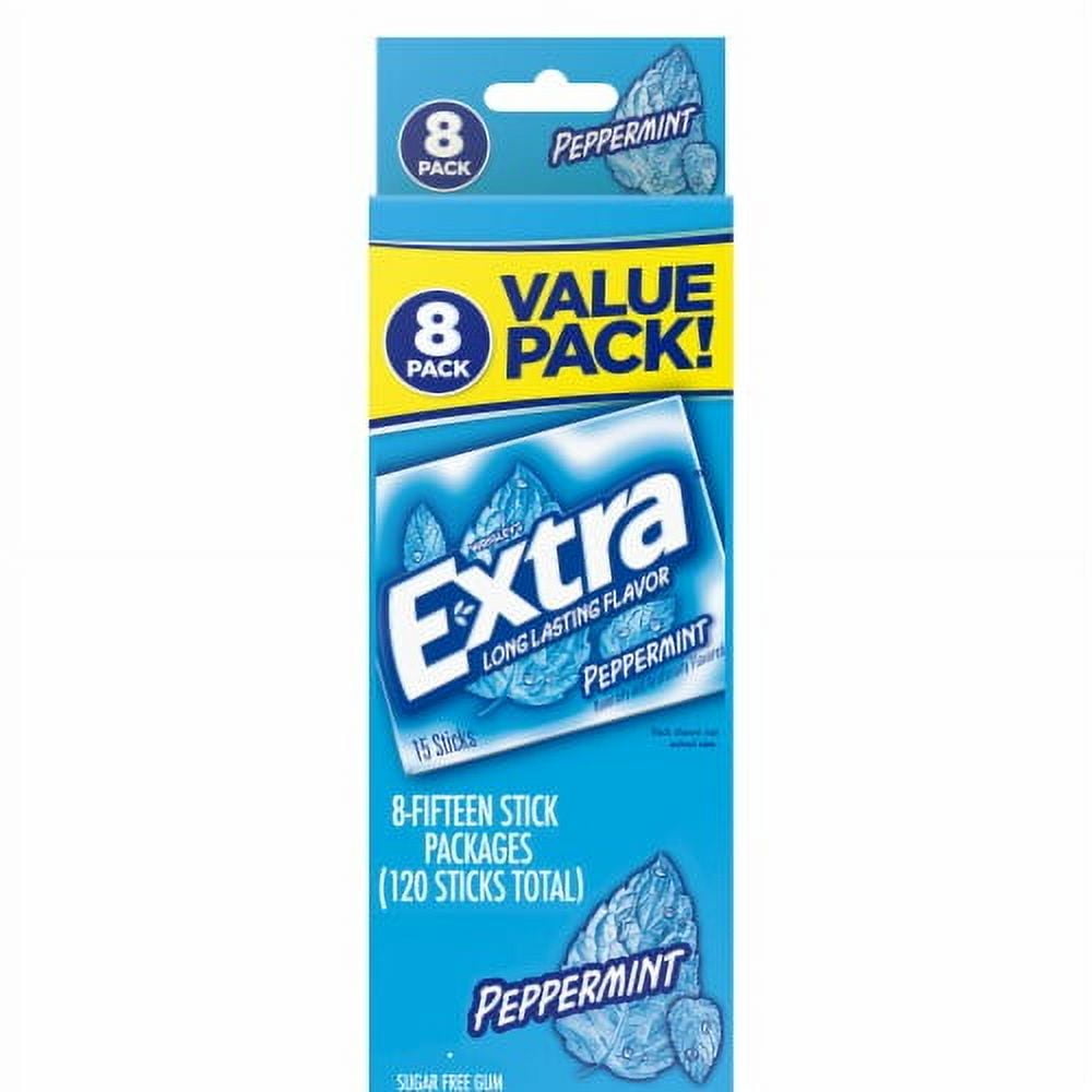 Pack of 2 - Extra Peppermint Sugar Free Chewing Gum Bulk Pack 15 ct / 8 pk