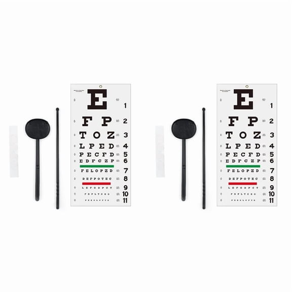 2X Eye Chart, Eye Chart No Fading for School Home Physical Examination Center Visual Acuity Measuring Educational