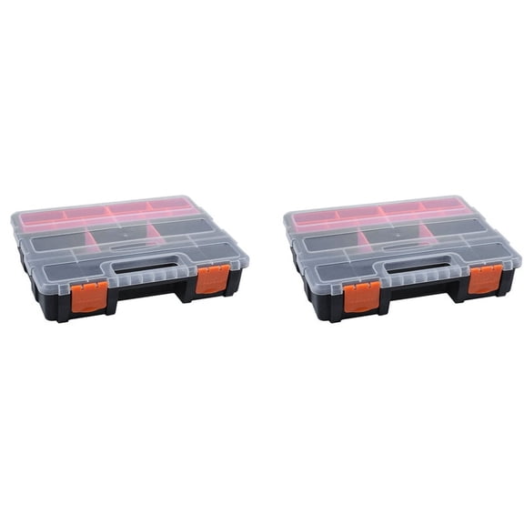 2X F-290 Portable Plastic Tool Parts Box Storage Box Electronic Component Box Compartment Box Material Box