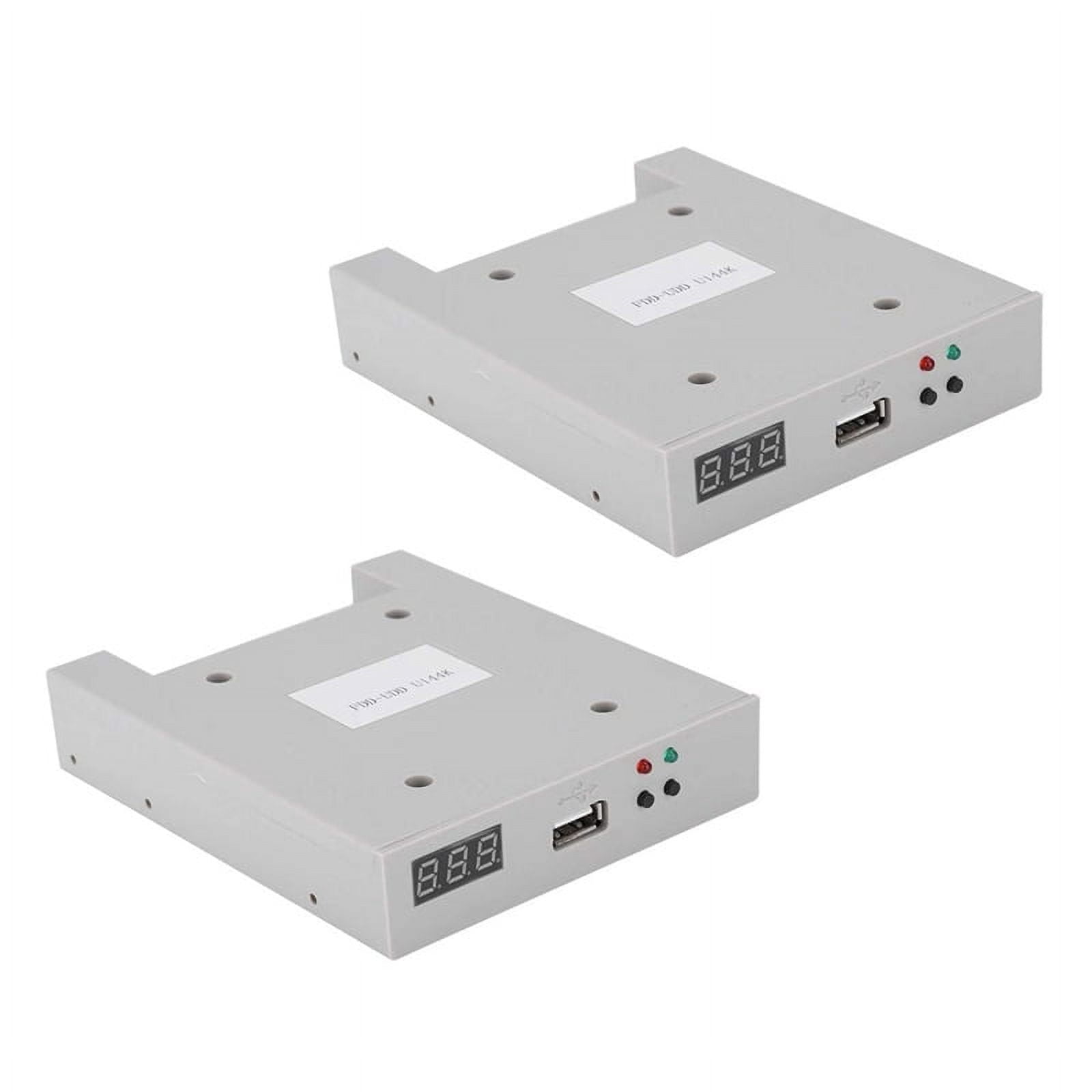 2X FDD-UDD U144K 1.44MB USB SSD Floppy Drive Emulator for Industrial Controllers,2 x USB Emulator 2 x CD-R 2 x Screw Kit,Gray-white
