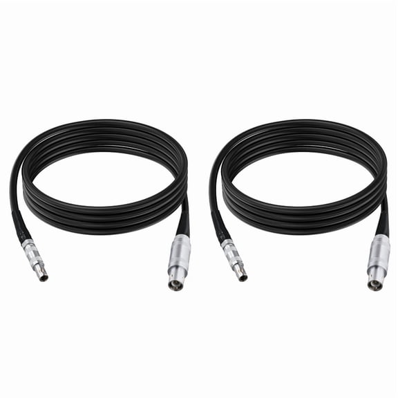 2X FFA 1S 1 C9 to FFA 00S 00 C5 Connection RG174 Cable for Ultrasonic Flaw Detector Connector Wire Terminals,2 x Cable,Black