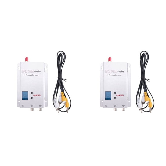 2X FPV 1.2G 1.3G VRX Receiver 12CH Digital Display for Long Range FPV Drone RC Model