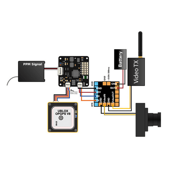 2X FPV MinimOsd Minim Mini OSD On-Screen-Display with KV TEAM MOD for CC3D Naze32 F3 F4 Flight Controller