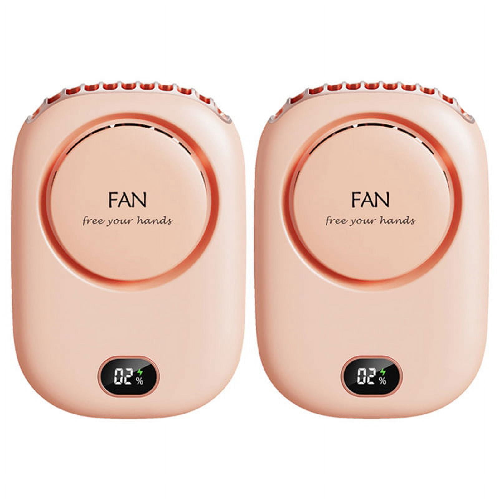 2X Fan Mini USB Cooler Rechargeable Ventilador Travel Handheld Portable Silent Small Electric Cooling Fans Pink,2 x fan host 2 x charging cable 2 x lanyard,Pink
