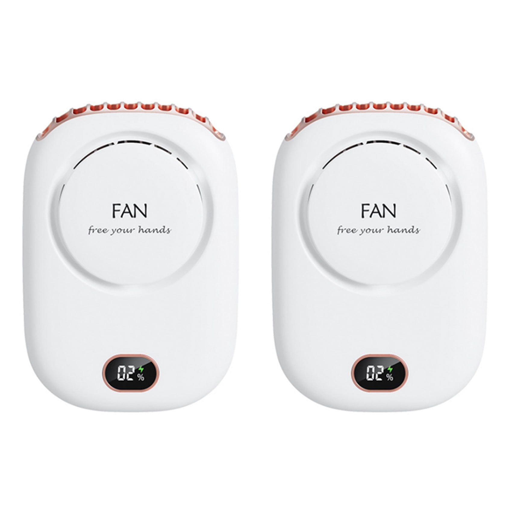 2X Fan Mini USB Cooler Rechargeable Ventilador Travel Handheld Portable Silent Small Electric Cooling Fans White
