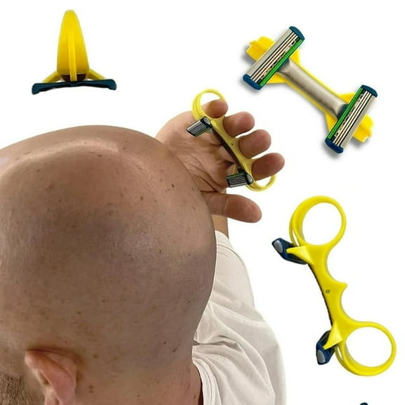 2X Faster Bald Head Shaver - Dual Blade Manual Razor for Men | Head & Body Shaver | Ergonomic Grip | Gift for Bald Men