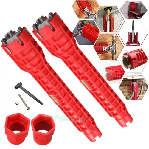 2X Faucet Sink Installer Multi Tool Pipe Wrench For Plumbers Homeowners Spanner