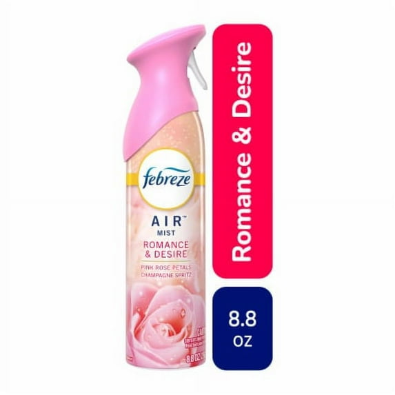 Pack of 2 Febreze Air Mist Romance & Desire Mood-Enhancing Home Air Freshener Spray Aerosol Can, 8.8 oz (Package May Vary)
