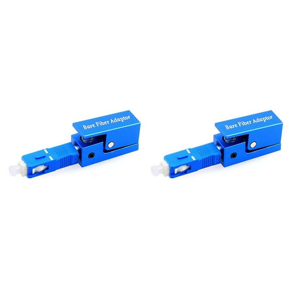 2X Fiber Optic Adapter Square Type Bare Fiber Adapter SC/UPC Square FTTH Optical Tools Bare Fiber Optic Adapter