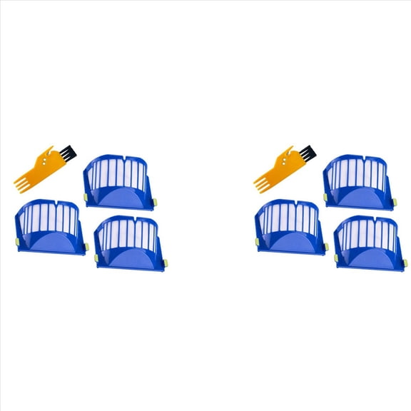 2X Filter AeroVac for 600 Series 610 615 620 625 630 650 660 670 Accessories for Dust Collectors,6 * Filter 2 * Cleaning tool,blue&white