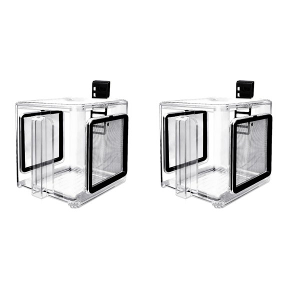 2X Fish Breeding Box, Acrylic Fish Isolation Box Hanging Aquarium Hatchery Tank