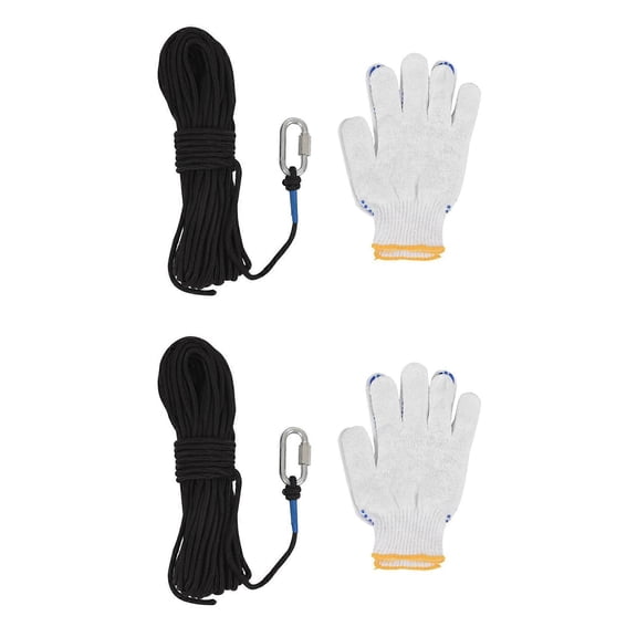 2X Fishing Magnet Rope 20 Meters, Heavy Rope with Safe Lock,All Purpose Nylon High Strengte Cord Sa