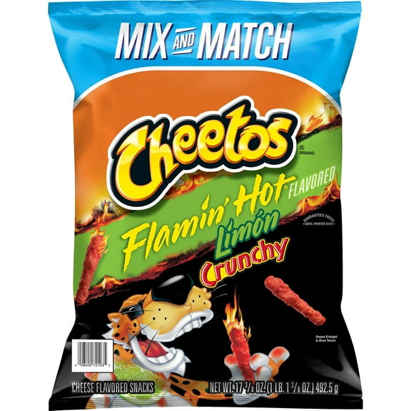 2X Flamin' Hot Limon Crunchy Cheese Flavored Snacks, 17.375 oz