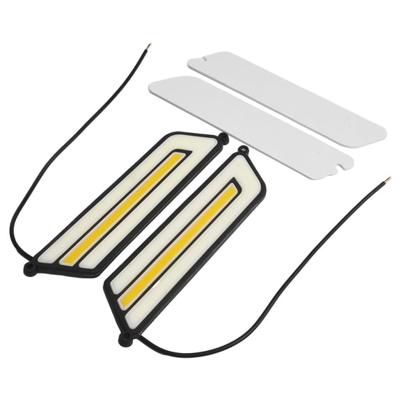2X Flexible Dual Led Daytime Driving Light White Amber Lamp Car For Drl Accessories Fangkenuo