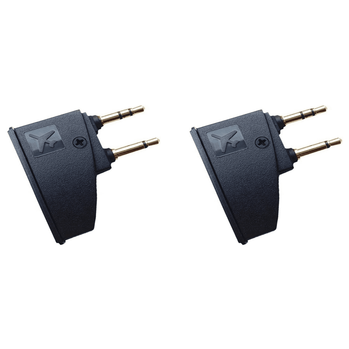 2X Flight Headphone Adapter 3.5 Mono Plug to 2X3.5 Plugs Compatible ...
