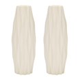 2X Flower Vase Decoration Home Plastic Vase White Imitation Ceramic