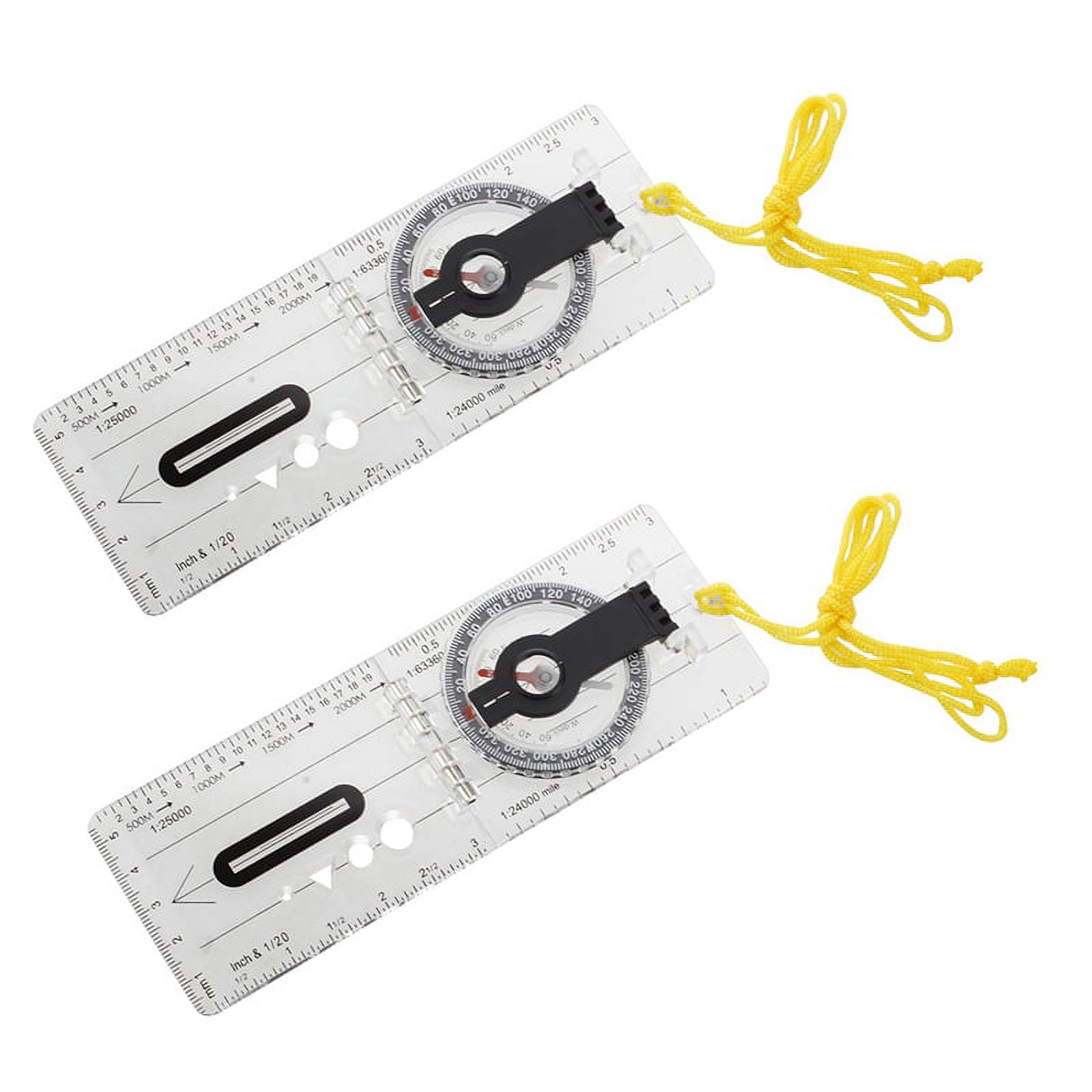 Big Compass Ruler 2X Foldable Navigation Camping Baseplate Compass Ruler Map - Walmart.com