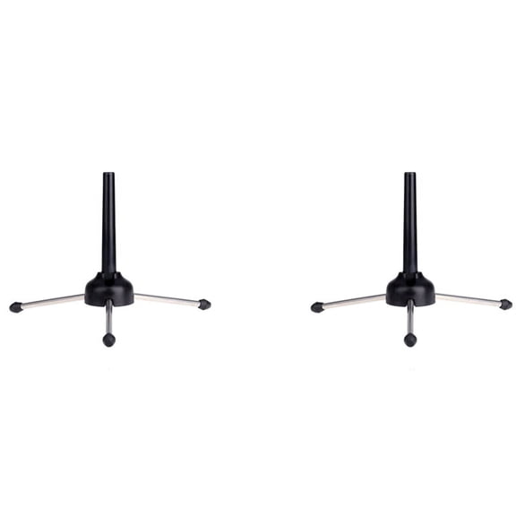 2X Foldable Tripod Holder Stand for Oboe Flute Clarinet Saxophone Wind Instrument,2 x Tripod,Black
