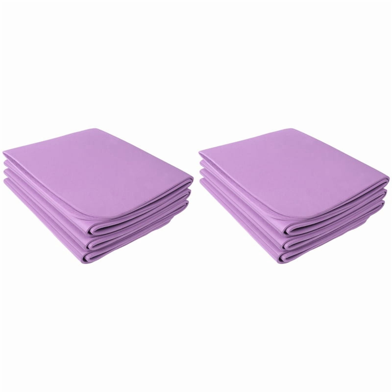2X Foldable Yoga Mat Folding Travel Fitness Exercise Mat Double Sided Non-Slip for Yoga Pilates & Floor Workouts,2 x Foldable Yoga Mat,