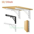 2X Folding Shelf Bench Table Bracket 12" Stainless Steel Heavy Duty