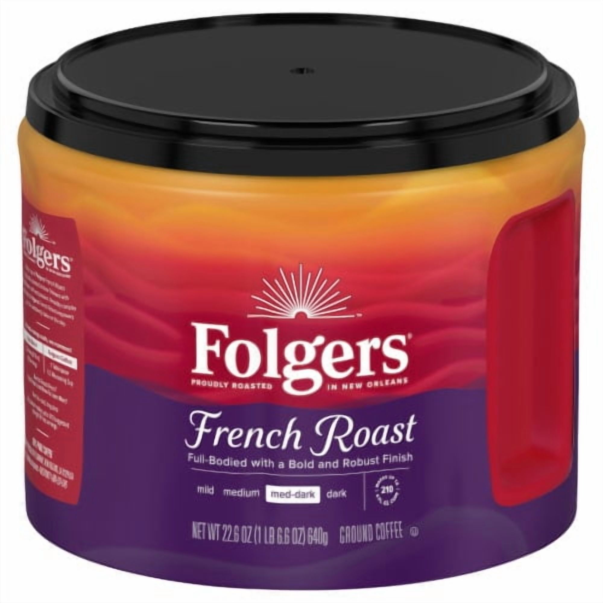 2X-Folgers French Roast Medium Dark Ground Coffee - 22.6 oz