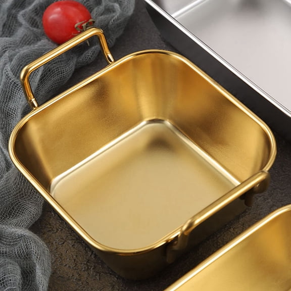 2X Food Storage Tray Double Ears Fried Chicken Square Plate Fruit Plate Food Display Kitchen Tools, A