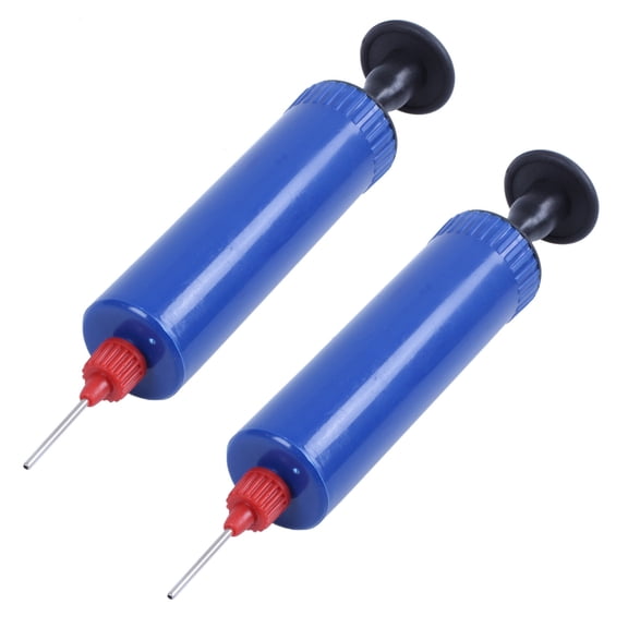 2X Football Soccer Inflatable Ball Hand Air Pump with Needle Blue,2 X Inflatable Ball Hand Air Pump,blue