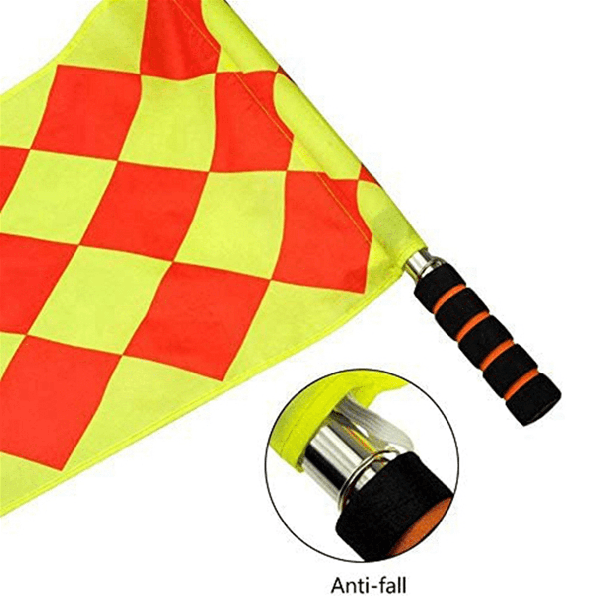 2X Football Soccer Referee Flags Football Judge Linesman Sideline Fair